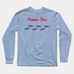 Parrot Dad with Footprints Long Sleeve T-Shirt